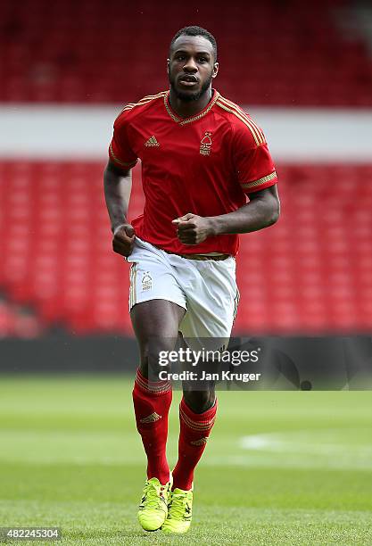 Michail Antonio of Nottingham Forest during the pre season friendly match between Nottingham Forest and Swansea City at City Ground on July 25, 2015...