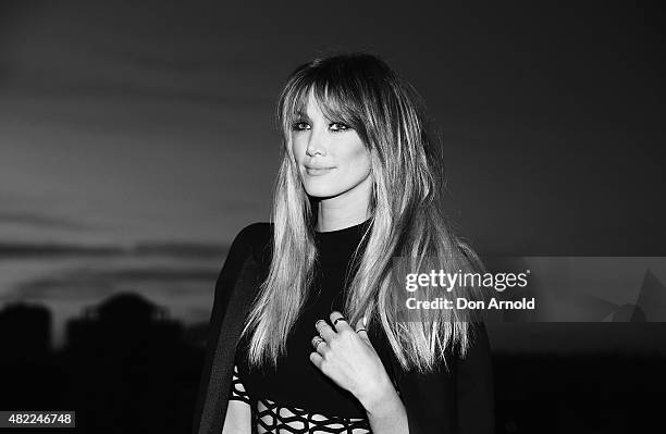 Delta Goodrem poses during the Voice Live Finals Show Launch on July 29, 2015 in Sydney, Australia.