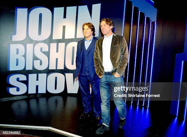 John Bishop unveils his new wax figure at Madame Tussauds Blackpool on July 29, 2015 in Blackpool, England.