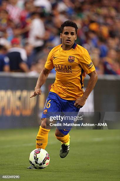 Douglas of FC Barcelona during the International Champions Cup match between Barcelona and Chelsea at FedExField on July 28, 2015 in Landover,...