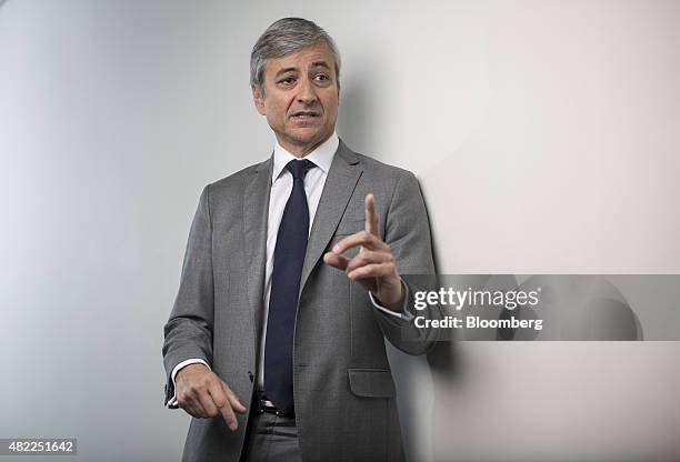 Jean-Philippe Courtois, president of Microsoft International, poses for a photograph after a Bloomberg Television interview in London, U.K., on...