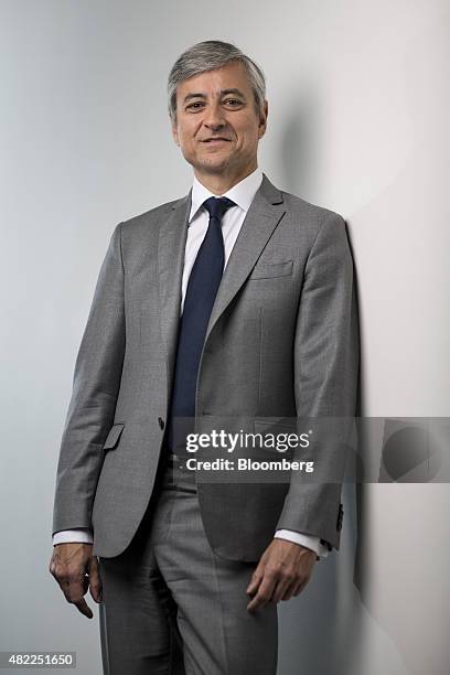 Jean-Philippe Courtois, president of Microsoft International, poses for a photograph after a Bloomberg Television interview in London, U.K., on...