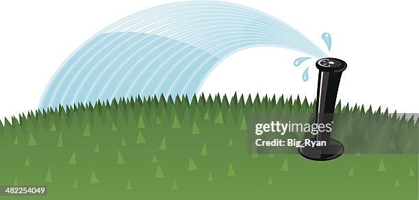 stockillustraties, clipart, cartoons en iconen met cartoon sprinkler - irrigation equipment