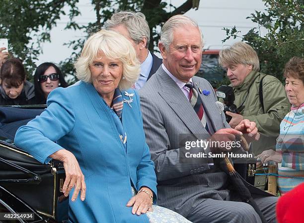 Prince Charles, Prince of Wales and Camilla, Duchess of Cornwall attend Sandringham Flower Show at Sandringham on July 29, 2015 in King's Lynn,...