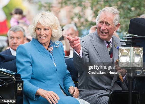 Prince Charles, Prince of Wales and Camilla, Duchess of Cornwall attend Sandringham Flower Show at Sandringham on July 29, 2015 in King's Lynn,...