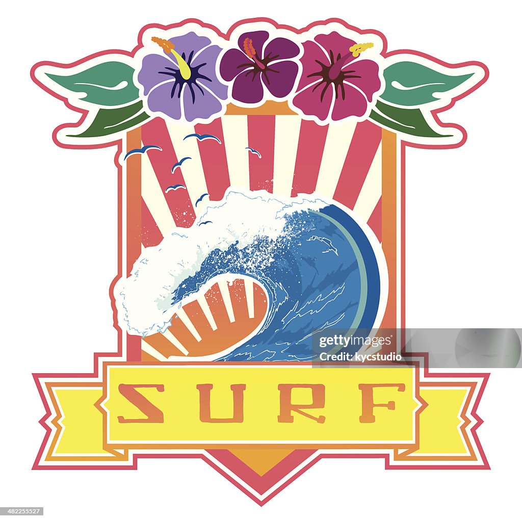 Emblema de ondas de Surf