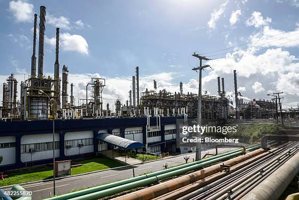 The Braskem SA petrochemical plant stands in Camacari, Brazil, on Tuesday, July 28, 2015. Brazilian prosecutors claim that Braskem bought the...