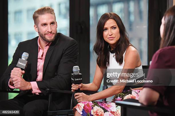 Personalities Shawn Booth and Kaitlyn Bristowe attend the AOL BUILD Speaker Series presentation of: "After the Final Rose" at AOL Studios in New York...