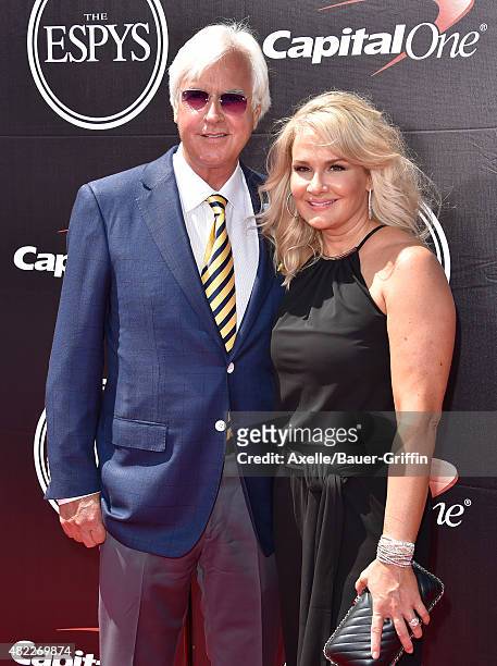 Horse trainer Bob Baffert and Jill Baffert arrive at The 2015 ESPYS at Microsoft Theater on July 15, 2015 in Los Angeles, California.