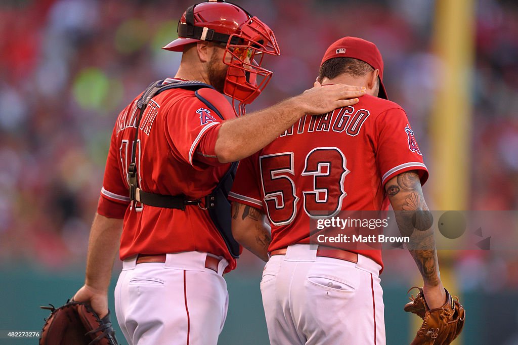 Texas Rangers v Los Angeles Angels of Anaheim