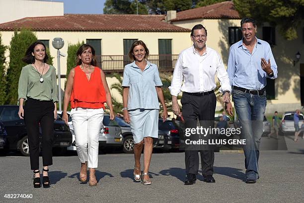 Vice-secretary of studies and programs of the Popular Party Andrea Levy, General Secretary of Partido Popular Maria Dolores de Cospedal, President of...