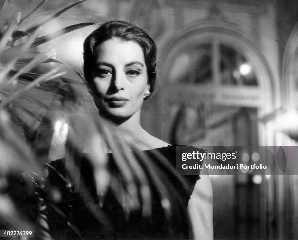 French actress Capucine posing. Capucine is in Rome to shoot a film. Rome, 1962