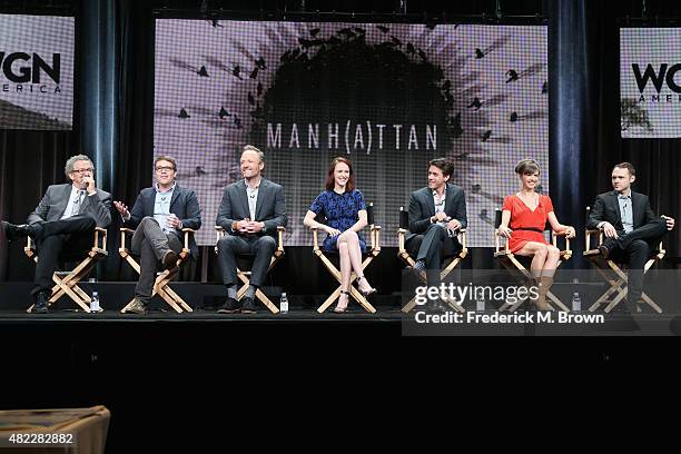 Director/executive producer Thomas Schlamme, creator/writer/executive producer Sam Shaw, actors John Benjamin Hickey, Rachel Brosnahan, Ashley...