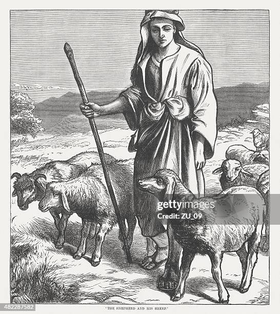 the good shepherd, published in 1873 - church of the good shepherd tekapo stock illustrations