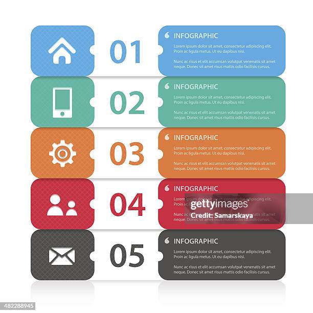 infographic - list infographic stock illustrations