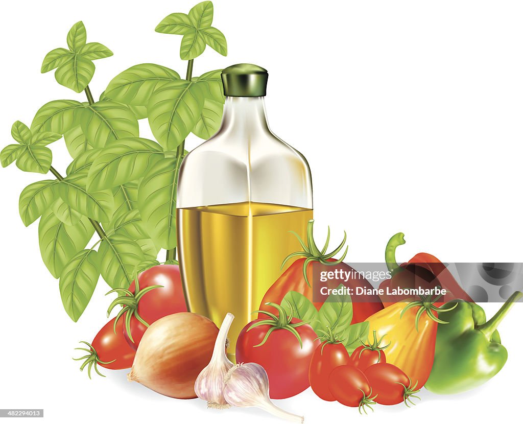 Olive Oil and Vegetables