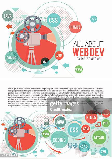 web design development - vintage computer server stock illustrations