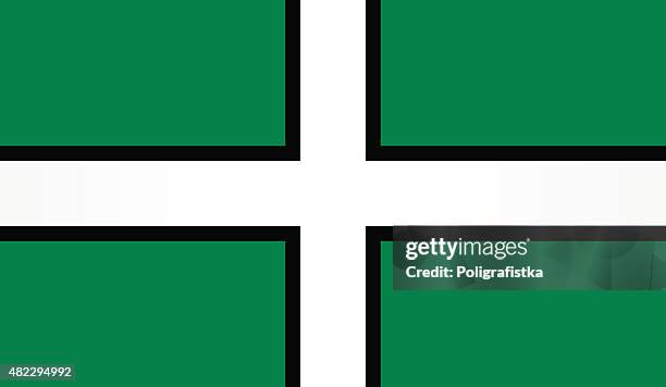 flag of devon - devon stock illustrations