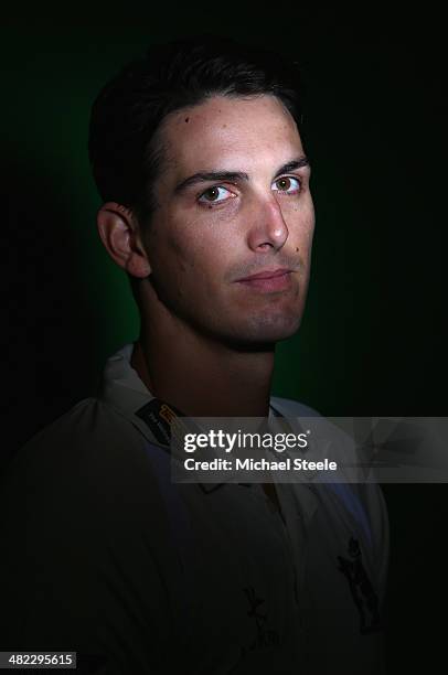 Chris Wright of Warwickshire poses for a portrait during the Warwickshire CCC photocall at Edgbaston on April 3, 2014 in Birmingham, England.