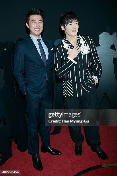 South Korean actor Ahn Jae-Wook unveils his waxwork the "Grevin Museum" Seoul Opening Photocall on July 29, 2015 in Seoul, South Korea.