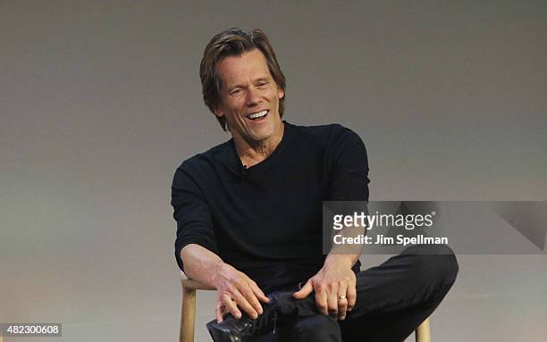 Actor Kevin Bacon attends the Apple Store Soho presents Meet the Filmmaker: Kevin Bacon, "Cop Car" at Apple Store Soho on July 29, 2015 in New York...