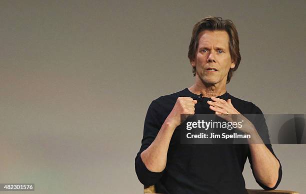 Actor Kevin Bacon attends the Apple Store Soho presents Meet the Filmmaker: Kevin Bacon, "Cop Car" at Apple Store Soho on July 29, 2015 in New York...