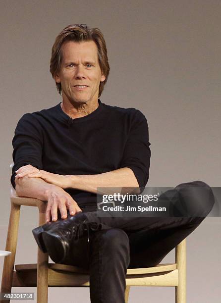 Actor Kevin Bacon attends the Apple Store Soho presents Meet the Filmmaker: Kevin Bacon, "Cop Car" at Apple Store Soho on July 29, 2015 in New York...