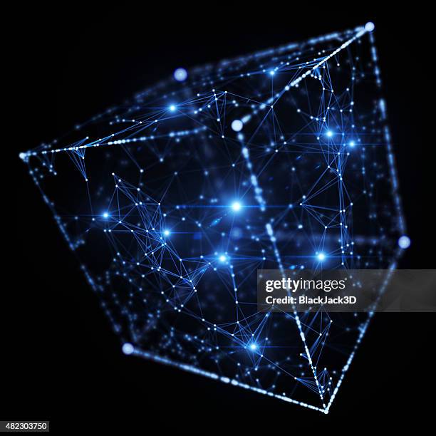 network - glowing cube stock pictures, royalty-free photos & images