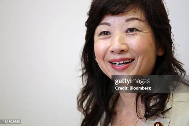 Seiko Noda, a lawmaker from the Liberal Democratic Party , speaks during an interview in Tokyo, Japan, on Wednesday, July 29, 2015. Noda, who's been...