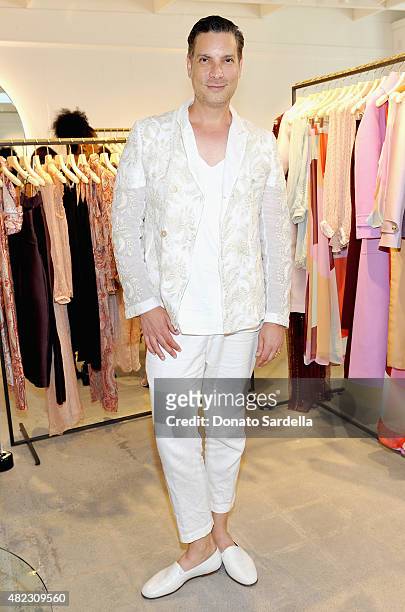 Founder, Decades, Cameron Silver attends the opening of the ZIMMERMANN Melrose Place Flagship Store hosted by Nicky and Simone Zimmermann on July 29,...