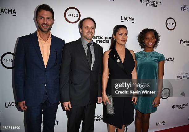 Jonathan King, Executive Vice President of Production at Participant Media, Jeff Skoll, Founder of Participant Media, actress/producer Salma Hayek...