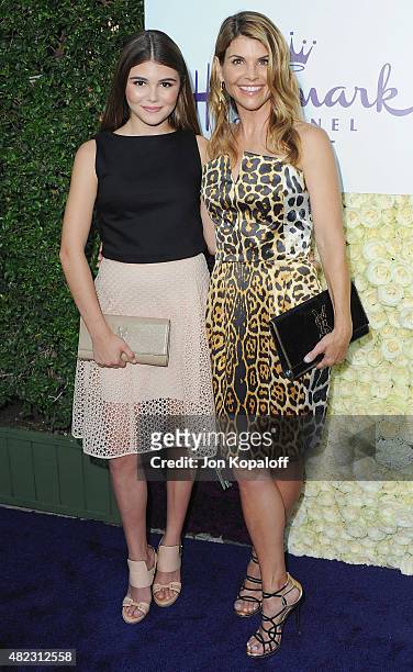 Actress Lori Loughlin and daughter Olivia Jade Giannulli arrive at 2015 Summer TCA Tour - Hallmark Channel and Hallmark Movies And Mysteries on July...