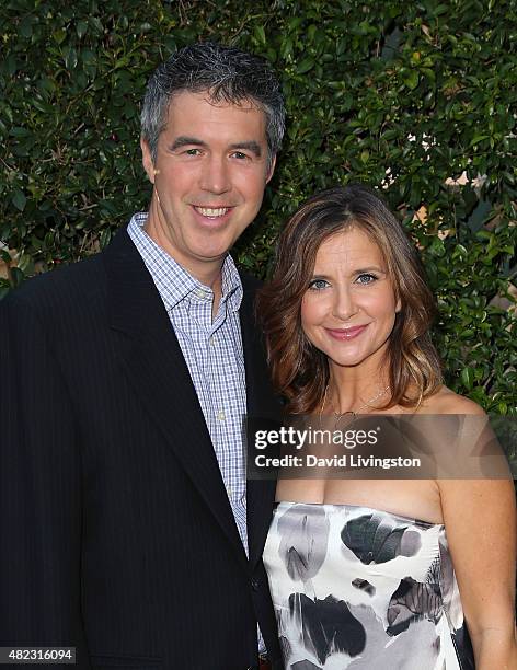 Actress Kellie Martin and husband Keith Christian attend Hallmark Channel and Hallmark Movies and Mysteries at the 2015 Summer TCA Tour at a private...