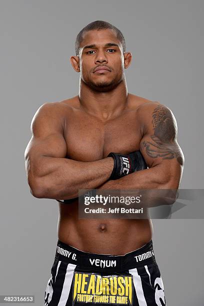 Alex Garcia poses for a portrait during a UFC photo session on March 12, 2014 in Dallas, Texas.