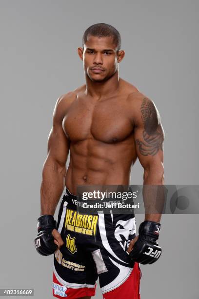 Alex Garcia poses for a portrait during a UFC photo session on March 12, 2014 in Dallas, Texas.