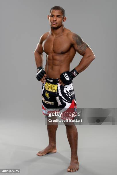 Alex Garcia poses for a portrait during a UFC photo session on March 12, 2014 in Dallas, Texas.