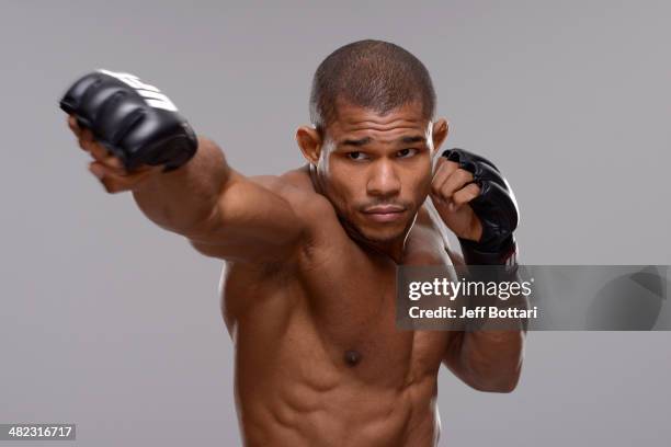 Alex Garcia poses for a portrait during a UFC photo session on March 12, 2014 in Dallas, Texas.