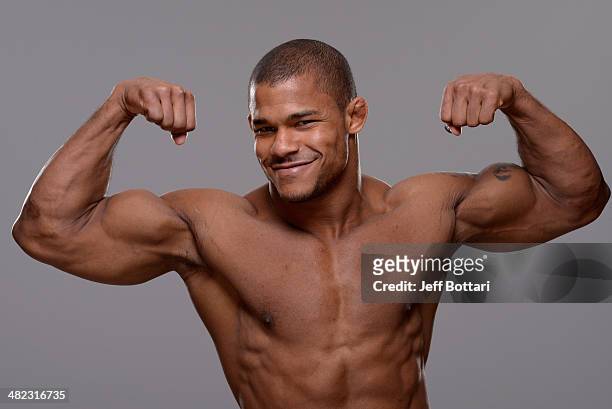 Alex Garcia poses for a portrait during a UFC photo session on March 12, 2014 in Dallas, Texas.