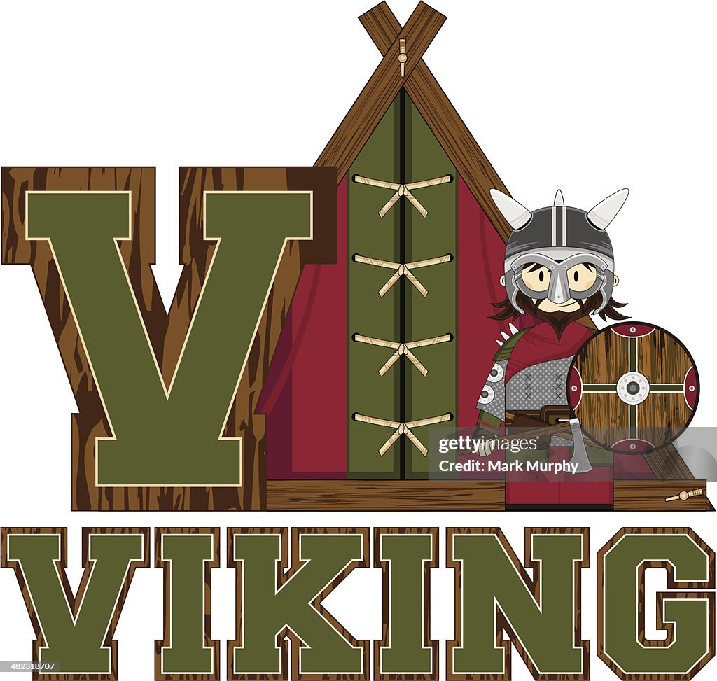 Engraçado Guerreiro Viking aprendizagem latina V
