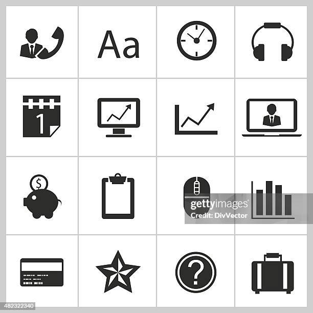 icon set - click through rate stock illustrations