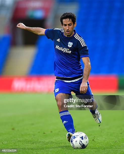 Cardiff player Peter Whittingham in action during the Pre season friendly match between Cardiff City and Watford at Cardiff City Stadium on July 28,...