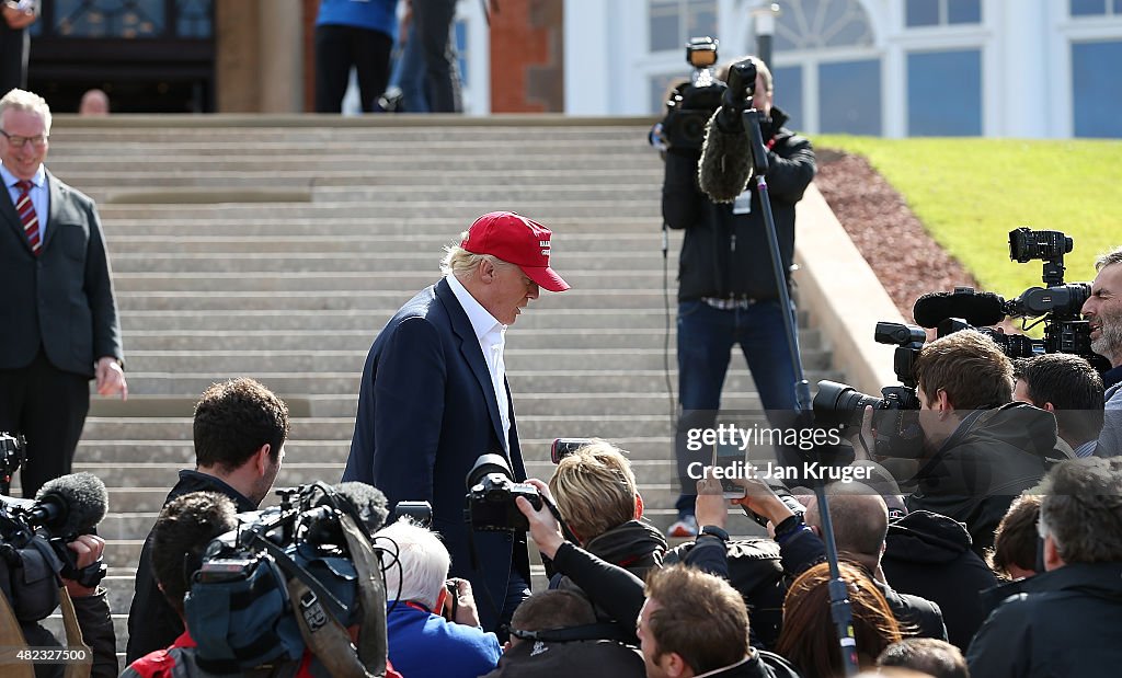 Republican Presidential Candidate Donald Trump Visits His Scottish Golf Course