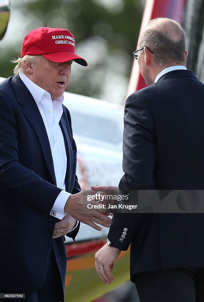 Republican Presidential Candidate Donald Trump Visits His Scottish Golf Course