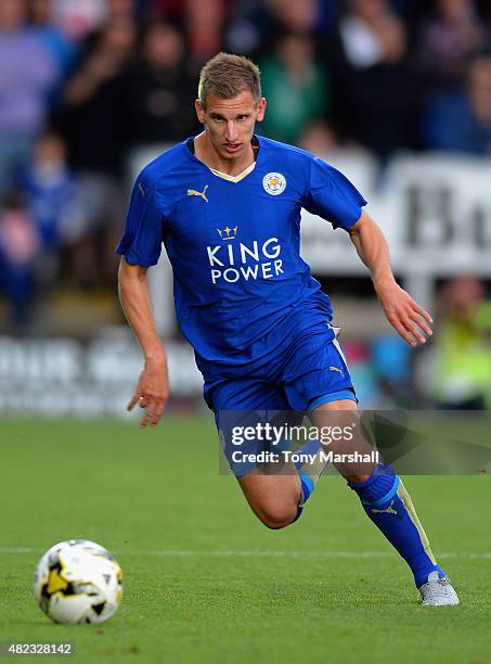 Marc Albrighton of Leicester City during the Pre Season Friendly match between Burton Albion and Leicester City at Pirelli Stadium on July 28, 2015...