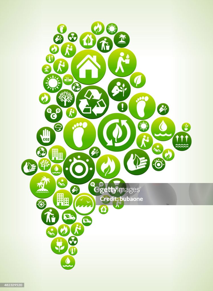 Local Environment Conservation Vector Maine Environmental Conservation Green Vector Button Pattern High-Res ...