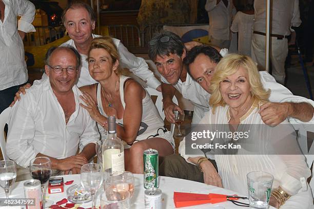 Yves Threard Figaro, Philippe Chevallier, Frigide Barjot, Tex, Jean Christophe Molinier and Nicoletta attend the Saint Tropez Tribute To Eddie...