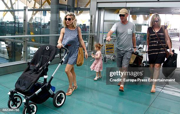 Elsa Pataky , her daughter Indian Rose Hemsworth, her father-in-law Craig Hemsworth and her mother-in-law Leonie Hemsworth are seen on July 7, 2015...