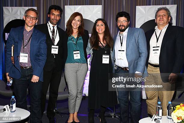 Jim Babcock of Adult Swim, Moderator Jeetendr Sehdev, Angie Barrick of Google, Lauren Epstein of MTV, Kent Rees of Pivot and Adam Rockmore of...