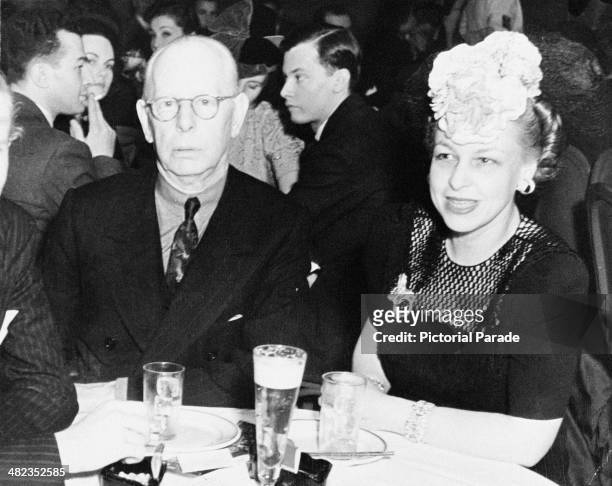 American stock trader Jesse Livermore with his third wife, Harriet Metz Noble at the Stork Club in New York City, 27th November 1940. Less than 24...