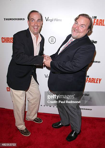 Actors John Farley and Kevin Farley attends the "I Am Chris Farley" Los Angeles Premiere at Linwood Dunn Theater at the Pickford Center for Motion...